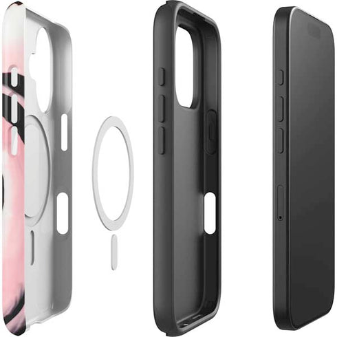 Pink Marble Ink iPhone 16 Plus Magsafe Impact Case